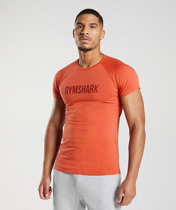 T Shirts Gymshark Apollo Hombre Rojas | CO 3367QMA